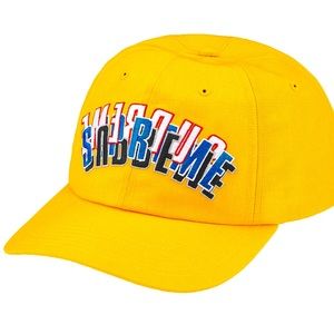 Supreme Hat Stacked Cordura Yellow six panel